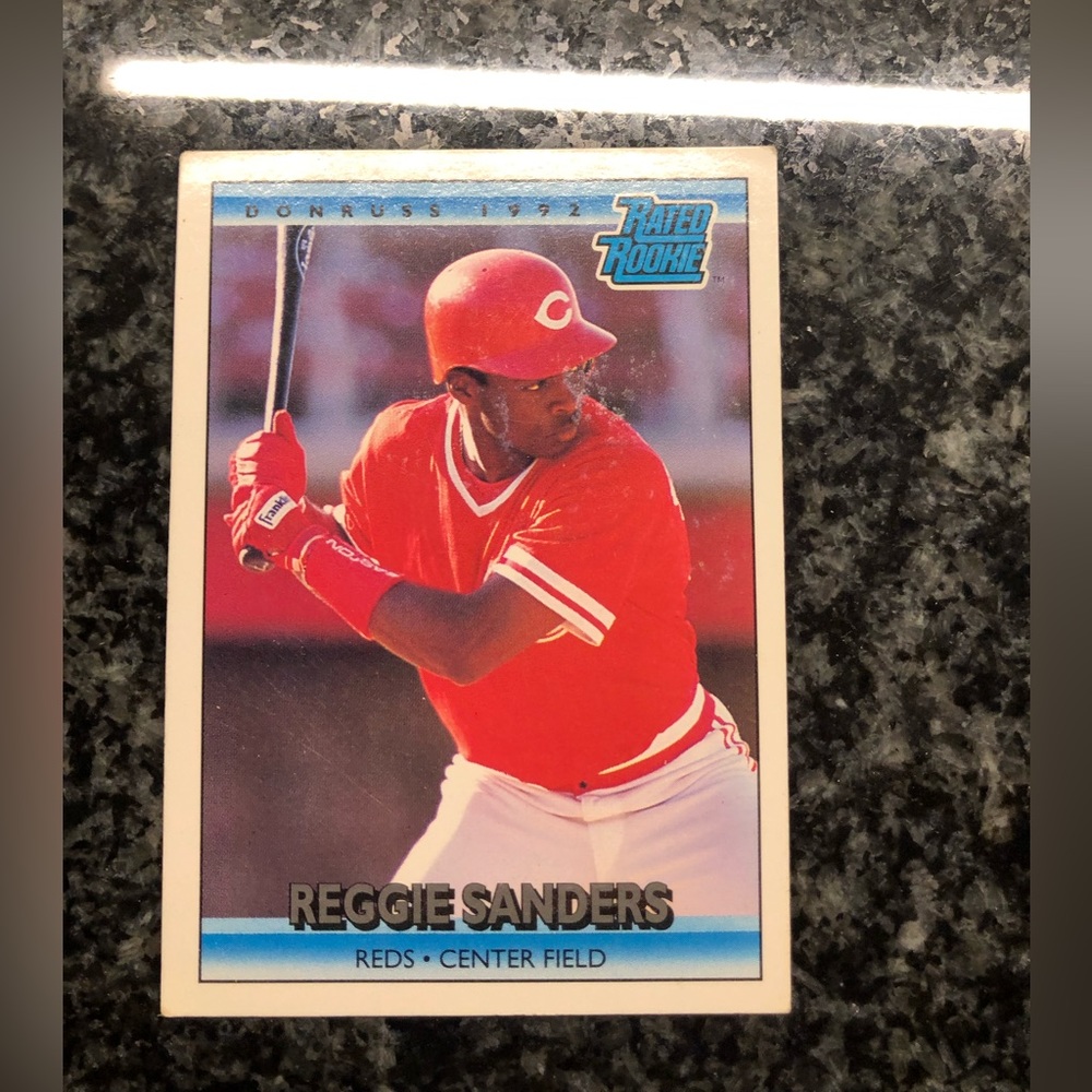 Reggie Sanders Donruss 1992 Rare Rookie #415 baseball card!!!